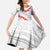 Tonga White Sunday Family Matching Puletasi and Hawaiian Shirt Heilala Flowers Tongan Ngatu Pattern