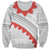 Tonga White Sunday Sweatshirt Heilala Flowers Tongan Ngatu Pattern