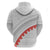 Tonga White Sunday Zip Hoodie Heilala Flowers Tongan Ngatu Pattern