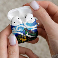 Kekeru New Zealand Matariki AirPods Case Kukupa Kowhai Maori New Year Blue Version LT14 - Polynesian Pride