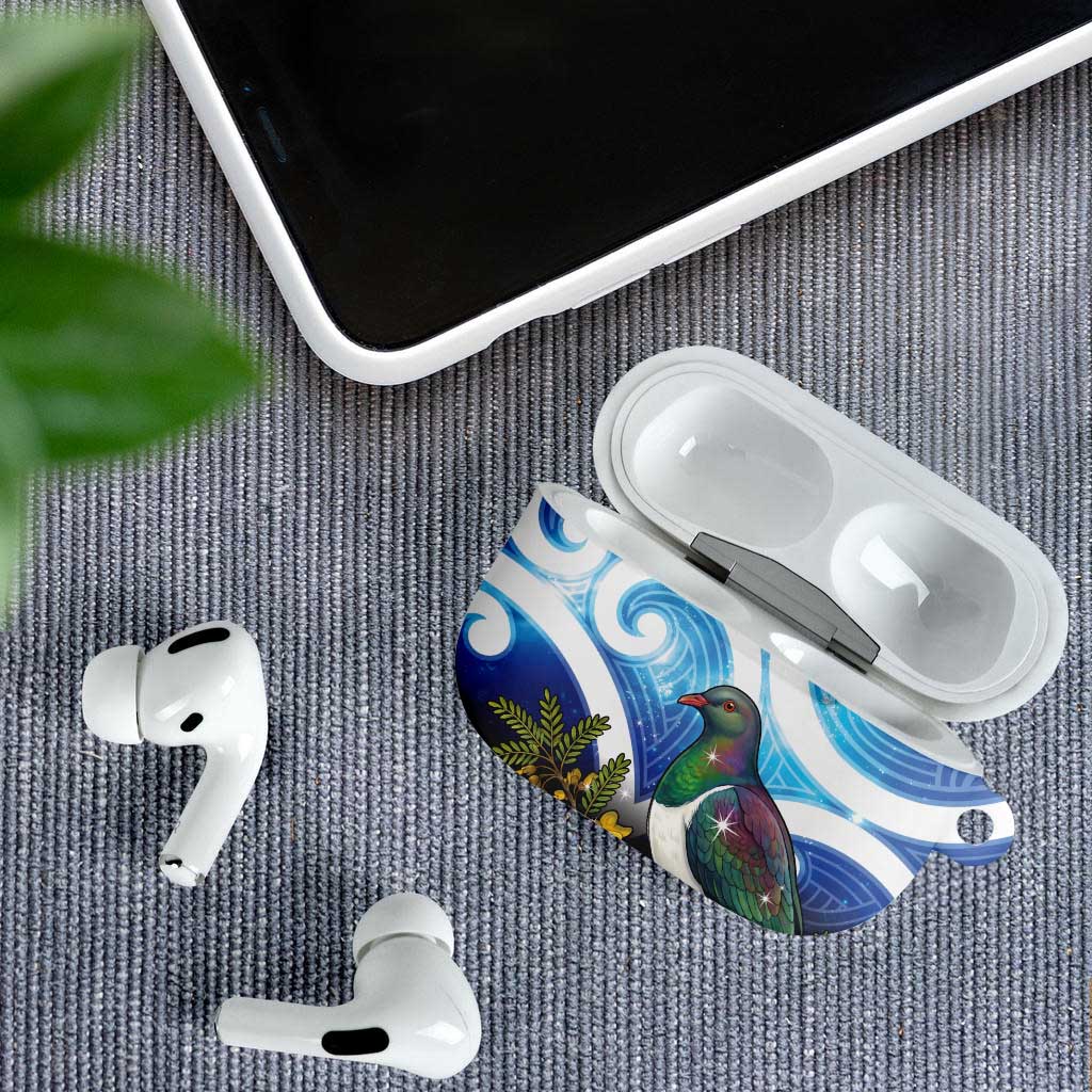 Kekeru New Zealand Matariki AirPods Case Kukupa Kowhai Maori New Year Blue Version LT14 - Polynesian Pride