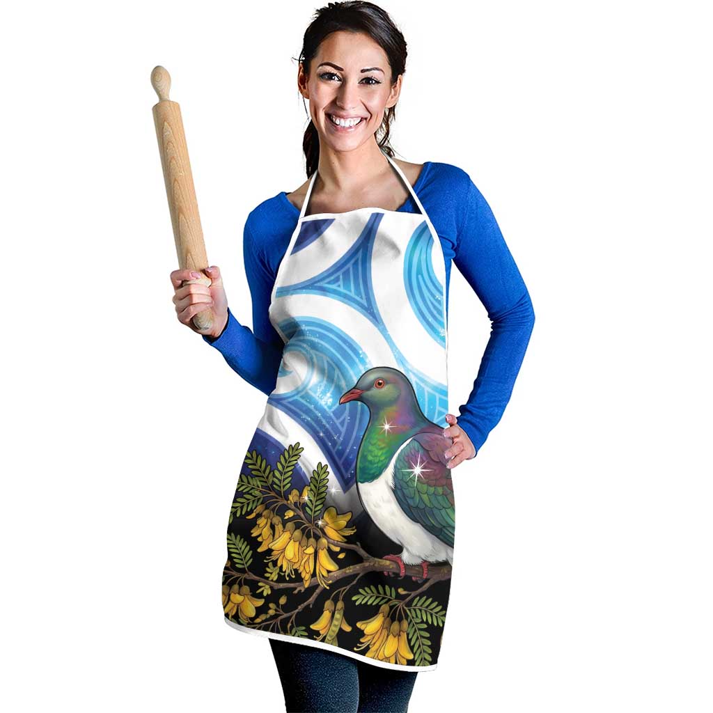 Kekeru New Zealand Matariki Apron Kukupa Kowhai Maori New Year Blue Version LT14 - Polynesian Pride