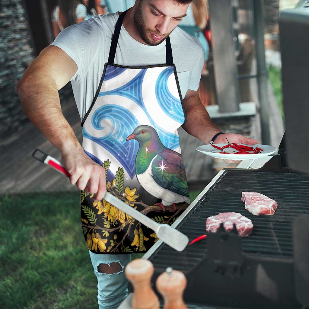 Kekeru New Zealand Matariki Apron Kukupa Kowhai Maori New Year Blue Version LT14 - Polynesian Pride