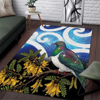Kekeru New Zealand Matariki Area Rug Kukupa Kowhai Maori New Year Blue Version LT14 Blue - Polynesian Pride