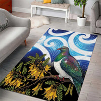Kekeru New Zealand Matariki Area Rug Kukupa Kowhai Maori New Year Blue Version LT14 - Polynesian Pride