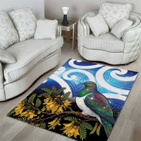 Kekeru New Zealand Matariki Area Rug Kukupa Kowhai Maori New Year Blue Version LT14 - Polynesian Pride