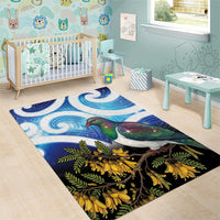 Kekeru New Zealand Matariki Area Rug Kukupa Kowhai Maori New Year Blue Version LT14 - Polynesian Pride