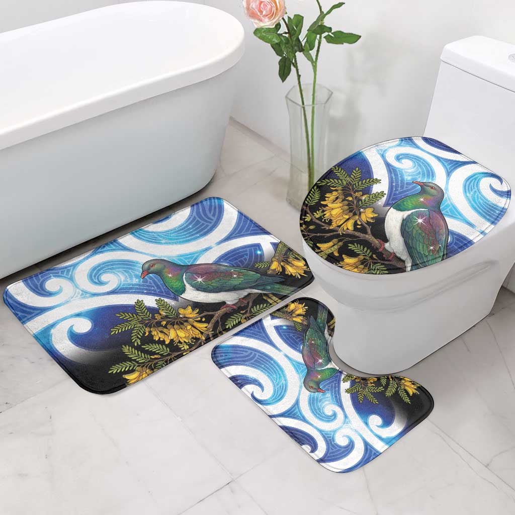 Kekeru New Zealand Matariki Bathroom Set Kukupa Kowhai Maori New Year Blue Version LT14 - Polynesian Pride