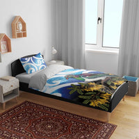 Kekeru New Zealand Matariki Bedding Set Kukupa Kowhai Maori New Year Blue Version LT14 - Polynesian Pride
