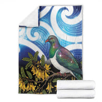 Kekeru New Zealand Matariki Blanket Kukupa Kowhai Maori New Year Blue Version LT14 - Polynesian Pride