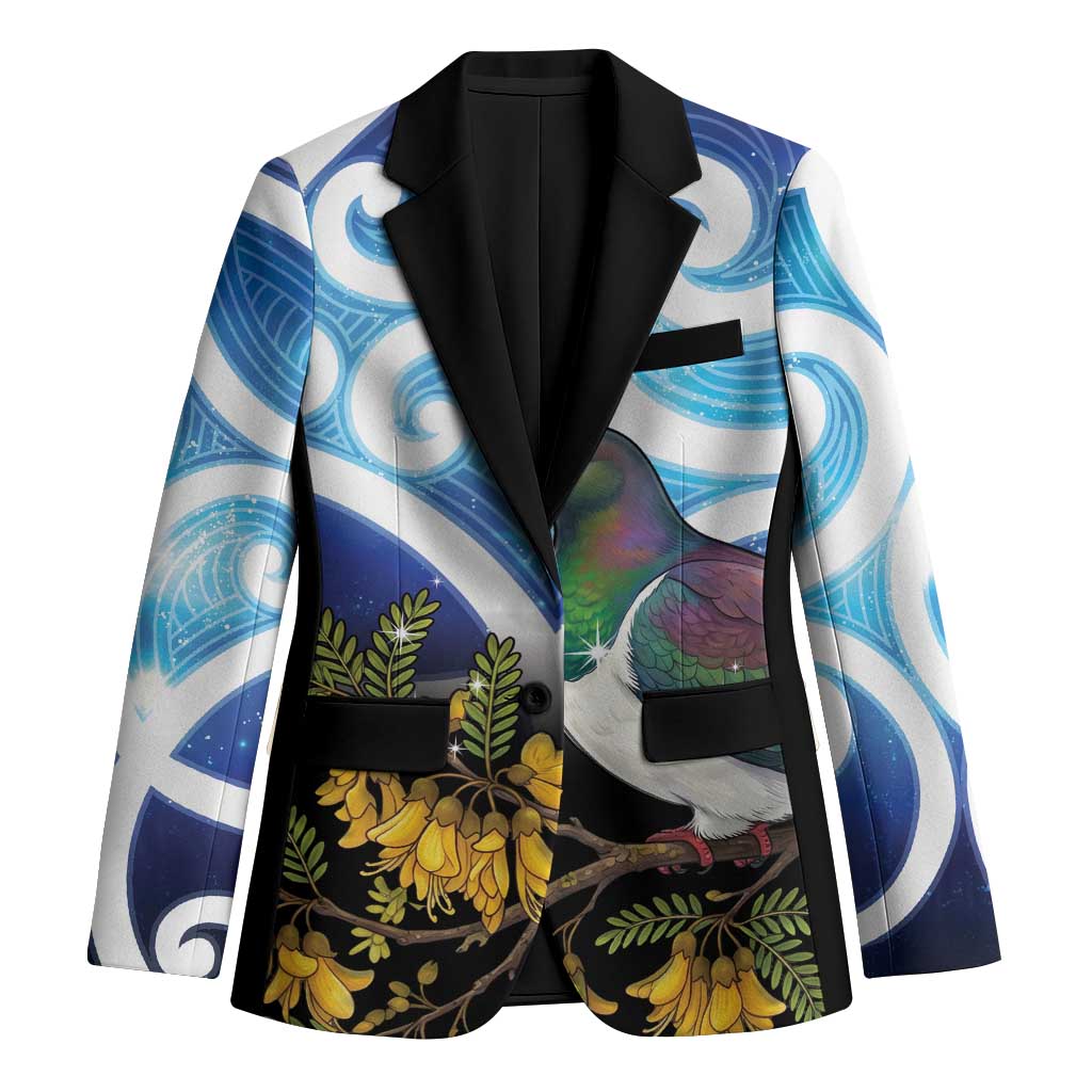 Kekeru New Zealand Matariki Blazer Kukupa Kowhai Maori New Year Blue Version