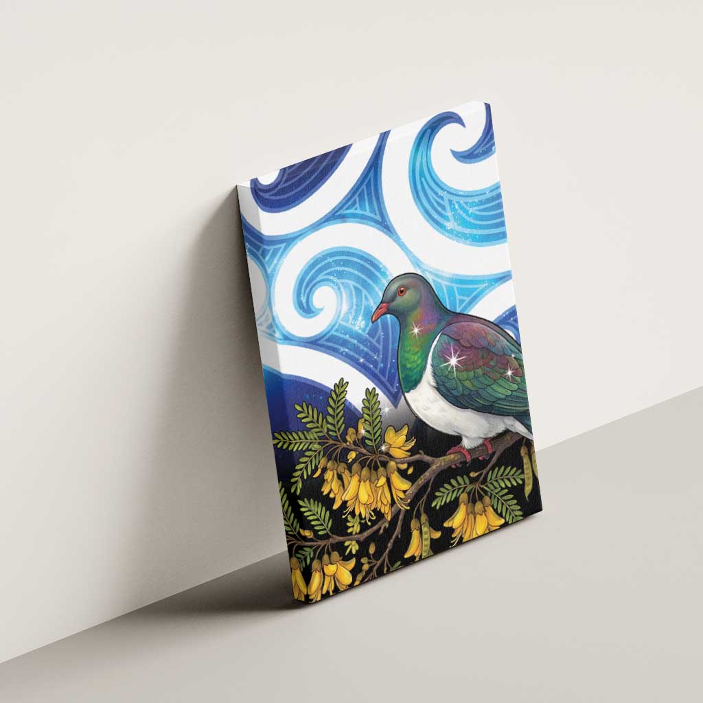 Kekeru New Zealand Matariki Canvas Wall Art Kukupa Kowhai Maori New Year Blue Version LT14 - Polynesian Pride