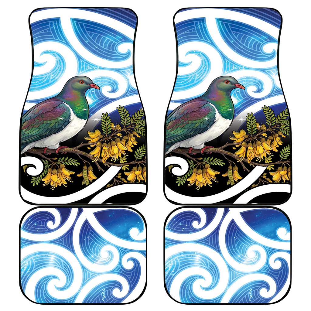 Kekeru New Zealand Matariki Car Mats Kukupa Kowhai Maori New Year Blue Version LT14 - Polynesian Pride