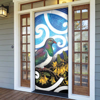 Kekeru New Zealand Matariki Door Cover Kukupa Kowhai Maori New Year Blue Version LT14 - Polynesian Pride