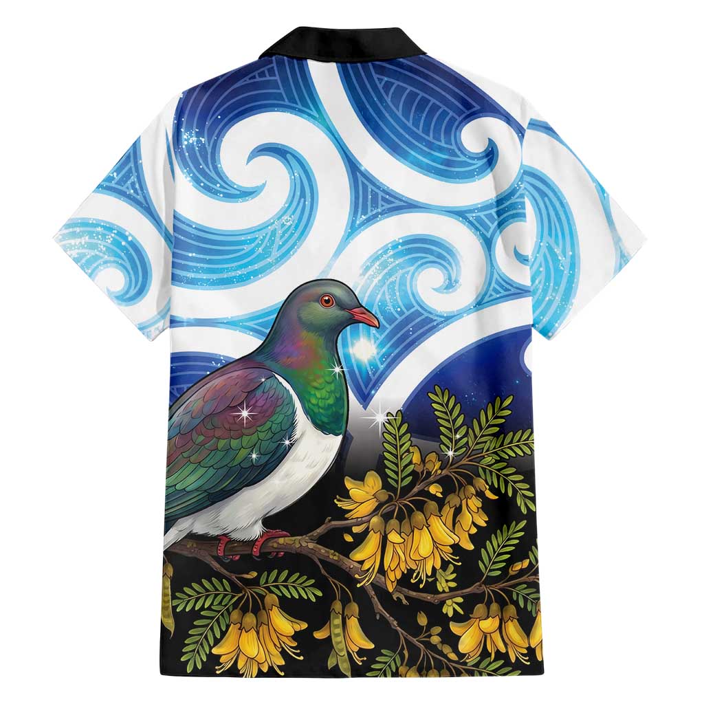 Kekeru New Zealand Matariki Family Matching Tank Maxi Dress and Hawaiian Shirt Kukupa Kowhai Maori New Year Blue Version LT14 - Polynesian Pride