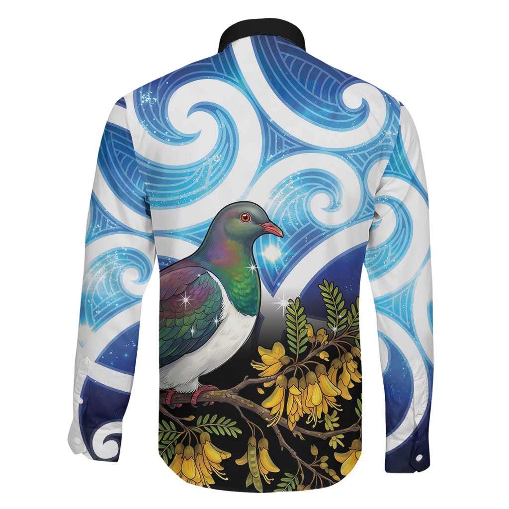 Kekeru New Zealand Matariki Family Matching Tank Maxi Dress and Hawaiian Shirt Kukupa Kowhai Maori New Year Blue Version LT14 - Polynesian Pride