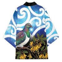Kekeru New Zealand Matariki Kimono Kukupa Kowhai Maori New Year Blue Version LT14 - Polynesian Pride
