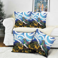 Kekeru New Zealand Matariki Pillow Cover Kukupa Kowhai Maori New Year Blue Version LT14 - Polynesian Pride