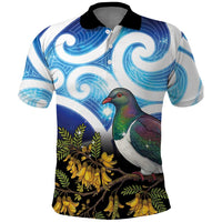 Kekeru New Zealand Matariki Polo Shirt Kukupa Kowhai Maori New Year Blue Version LT14 Blue - Polynesian Pride