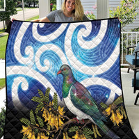 Kekeru New Zealand Matariki Quilt Kukupa Kowhai Maori New Year Blue Version LT14 Blue - Polynesian Pride