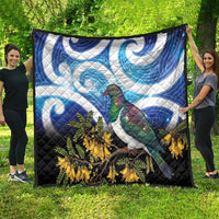 Kekeru New Zealand Matariki Quilt Kukupa Kowhai Maori New Year Blue Version LT14 - Polynesian Pride