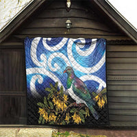 Kekeru New Zealand Matariki Quilt Kukupa Kowhai Maori New Year Blue Version LT14 - Polynesian Pride