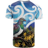 Kekeru New Zealand Matariki T Shirt Kukupa Kowhai Maori New Year Blue Version