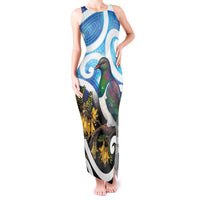 Kekeru New Zealand Matariki Tank Maxi Dress Kukupa Kowhai Maori New Year Blue Version LT14 Women Blue - Polynesian Pride