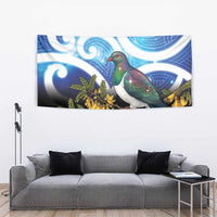 Kekeru New Zealand Matariki Tapestry Kukupa Kowhai Maori New Year Blue Version LT14 - Polynesian Pride