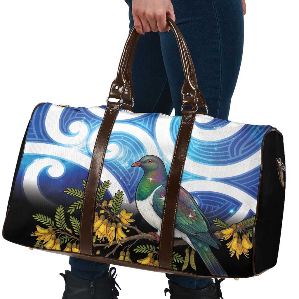 Kekeru New Zealand Matariki Travel Bag Kukupa Kowhai Maori New Year Blue Version LT14 - Polynesian Pride