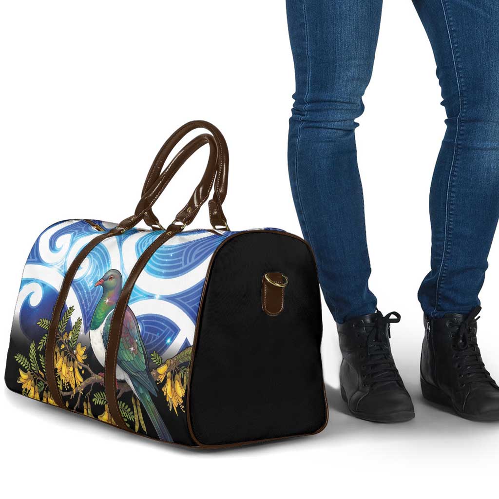 Kekeru New Zealand Matariki Travel Bag Kukupa Kowhai Maori New Year Blue Version LT14 - Polynesian Pride