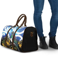 Kekeru New Zealand Matariki Travel Bag Kukupa Kowhai Maori New Year Blue Version LT14 - Polynesian Pride