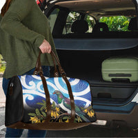 Kekeru New Zealand Matariki Travel Bag Kukupa Kowhai Maori New Year Blue Version LT14 - Polynesian Pride