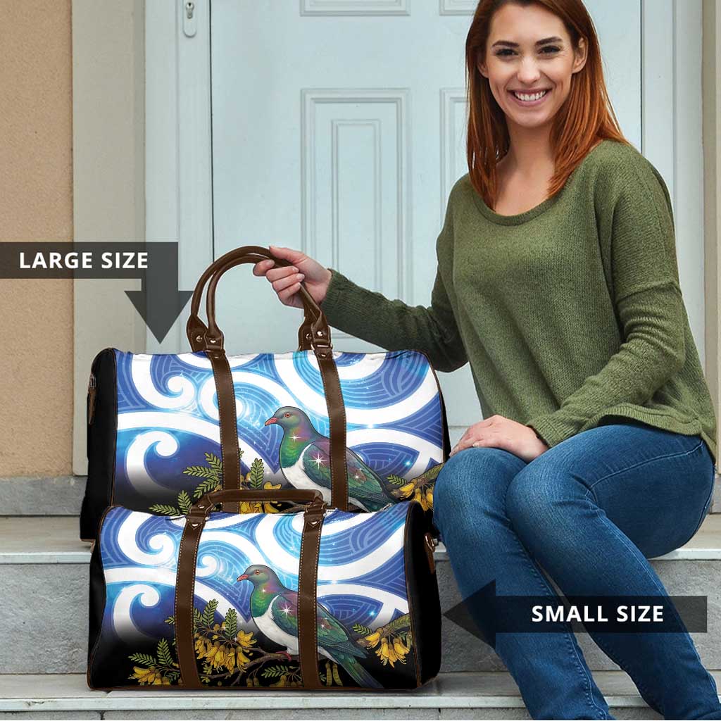 Kekeru New Zealand Matariki Travel Bag Kukupa Kowhai Maori New Year Blue Version LT14 - Polynesian Pride