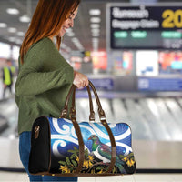 Kekeru New Zealand Matariki Travel Bag Kukupa Kowhai Maori New Year Blue Version LT14 - Polynesian Pride