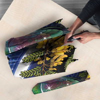 Kekeru New Zealand Matariki Umbrella Kukupa Kowhai Maori New Year Blue Version LT14 - Polynesian Pride