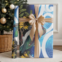 Kekeru New Zealand Matariki Wrapping Paper Kukupa Kowhai Maori New Year Blue Version LT14 - Polynesian Pride