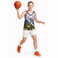 Kekeru New Zealand Matariki Basketball Jersey Kukupa Kowhai Maori New Year Purple Version LT14 - Polynesian Pride