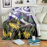 Kekeru New Zealand Matariki Blanket Kukupa Kowhai Maori New Year Purple Version LT14 Purple - Polynesian Pride