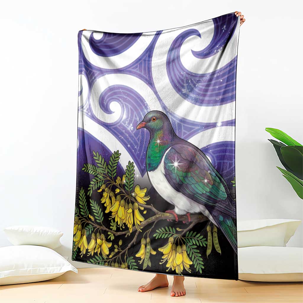 Kekeru New Zealand Matariki Blanket Kukupa Kowhai Maori New Year Purple Version LT14 - Polynesian Pride