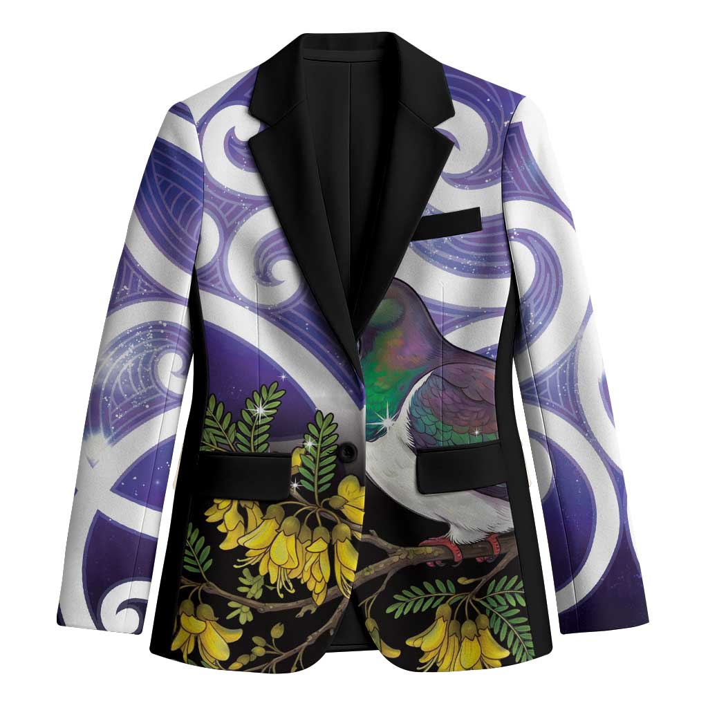 Kekeru New Zealand Matariki Blazer Kukupa Kowhai Maori New Year Purple Version LT14 Unisex Purple - Polynesian Pride