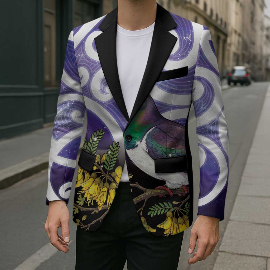 Kekeru New Zealand Matariki Blazer Kukupa Kowhai Maori New Year Purple Version LT14 - Polynesian Pride