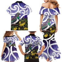 Kekeru New Zealand Matariki Family Matching Mermaid Dress and Hawaiian Shirt Kukupa Kowhai Maori New Year Purple Version LT14 - Polynesian Pride