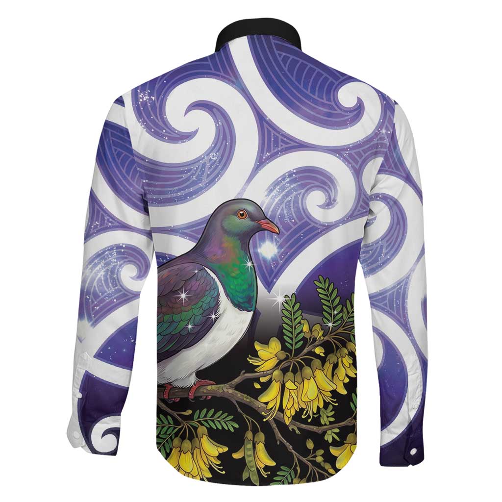 Kekeru New Zealand Matariki Family Matching Summer Maxi Dress and Hawaiian Shirt Kukupa Kowhai Maori New Year Purple Version LT14 - Polynesian Pride