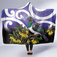 Kekeru New Zealand Matariki Hooded Blanket Kukupa Kowhai Maori New Year Purple Version LT14 One Size Purple - Polynesian Pride