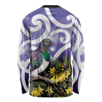 Kekeru New Zealand Matariki Long Sleeve Shirt Kukupa Kowhai Maori New Year Purple Version LT14 - Polynesian Pride