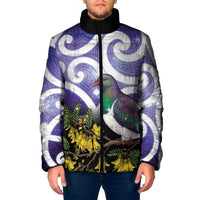 Kekeru New Zealand Matariki Padded Jacket Kukupa Kowhai Maori New Year Purple Version LT14 Men Purple - Polynesian Pride