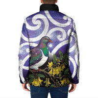 Kekeru New Zealand Matariki Padded Jacket Kukupa Kowhai Maori New Year Purple Version LT14 - Polynesian Pride