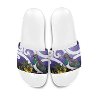 Kekeru New Zealand Matariki Slide Sandals Kukupa Kowhai Maori New Year Purple Version LT14 Purple - Polynesian Pride