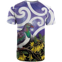 Kekeru New Zealand Matariki T Shirt Kukupa Kowhai Maori New Year Purple Version